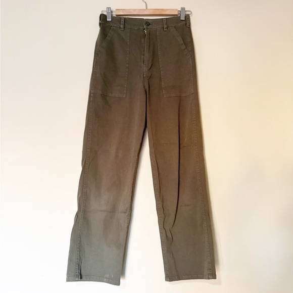 Black Orchid Military Wide Leg  Pants Army Green sz 25 - Picture 6 of 11